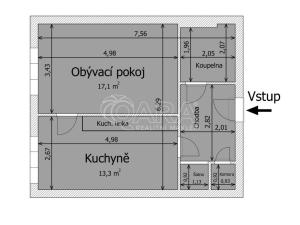 Pronájem bytu 1+1, Kralupy nad Vltavou, Jana Palacha, 43 m2