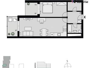 Pronájem bytu 2+kk, Praha - Břevnov, Radimova, 59 m2