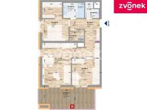 Pronájem bytu 3+kk, Zlín, Smetanova, 70 m2