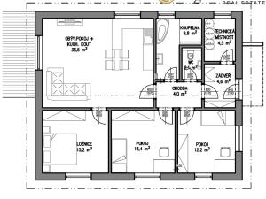 Prodej rodinného domu, Černá Hora, 99 m2