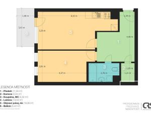 Pronájem bytu 2+kk, Praha - Řepy, Skuteckého, 52 m2