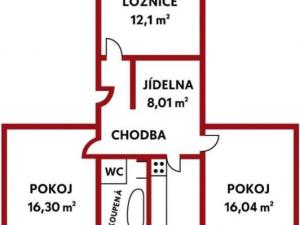 Prodej bytu 3+1, Bor, Borská, 66 m2
