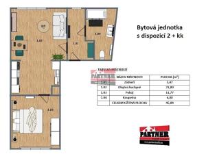 Pronájem bytu 2+1, Bechyně, U Nádraží, 46 m2