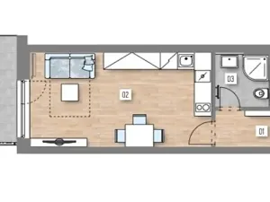 Prodej bytu 1+kk, Praha - Zličín, Strážovická, 33 m2