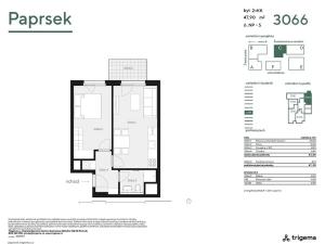 Pronájem bytu 2+kk, Praha - Stodůlky, Hábova, 48 m2