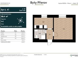 Prodej bytu 1+1, Přerov - Přerov I-Město, Husova, 28 m2