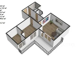 Prodej bytu 2+1, Praha - Strašnice, Na stezce, 40 m2