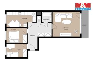 Pronájem bytu 3+1, Praha - Modřany, Pertoldova, 78 m2