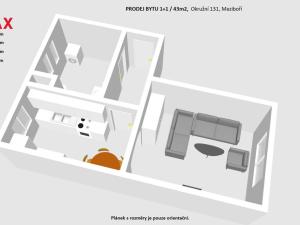 Prodej bytu 1+1, Meziboří, Okružní, 43 m2