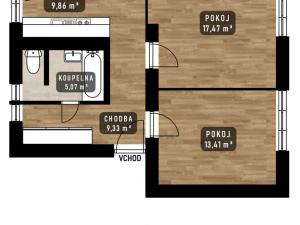 Pronájem bytu 2+1, Ostrava, Olbrachtova, 57 m2