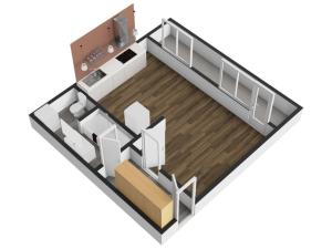 Pronájem bytu 1+kk, Praha - Střížkov, Teplická, 33 m2