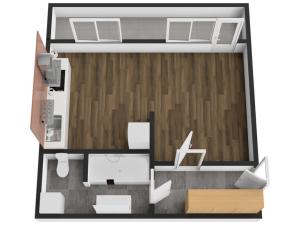 Pronájem bytu 1+kk, Praha - Střížkov, Teplická, 33 m2