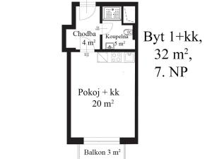 Pronájem bytu 1+kk, Olomouc, Edmunda Husserla, 29 m2