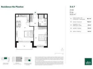 Prodej bytu 2+kk, Praha - Smíchov, Nádražní, 52 m2
