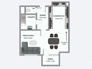 Prodej bytu 3+kk, Jinočany, Mirešická, 68 m2