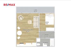 Pronájem bytu 2+kk, Praha - Braník, Jasná I, 42 m2