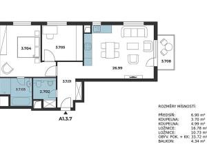 Prodej bytu 3+kk, Praha - Stodůlky, Za Mototechnou, 81 m2