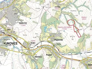 Prodej podílu pole, Popovice, 899 m2