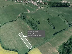 Prodej podílu pole, Podolí, 927 m2