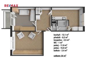Prodej bytu 2+1, Jihlava, Hany Kvapilové, 52 m2