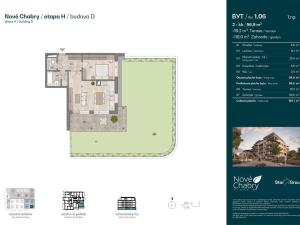 Prodej bytu 2+kk, Praha - Dolní Chabry, Pod větrolamem, 56 m2