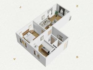 Prodej podílu bytu 2+1, Bukovany, 54 m2