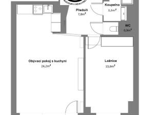 Pronájem bytu 2+kk, Dobříš, Fričova, 57 m2