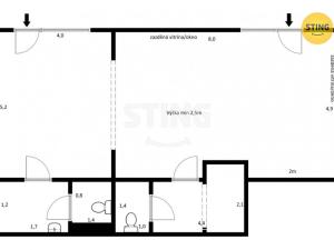 Prodej bytu 3+1, Hodonín, Zámecká, 103 m2