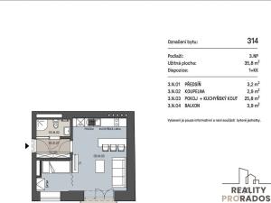 Pronájem bytu 1+kk, Brno, Provazníkova, 30 m2