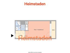 Pronájem bytu 1+kk, Ostrava - Poruba, Hlavní třída, 26 m2