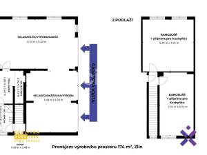 Pronájem výrobních prostor, Zlín, U Tescomy, 174 m2