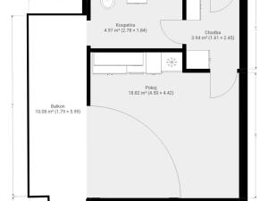 Pronájem bytu 1+kk, Brno, Auerswaldova, 29 m2