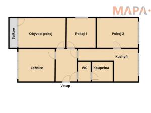 Prodej bytu 4+1, Chomutov, Borová, 76 m2