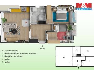 Prodej bytu 3+kk, Praha - Záběhlice, Hrusická, 54 m2