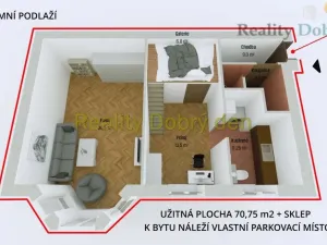 Prodej bytu 2+1, Opava, Zacpalova, 71 m2