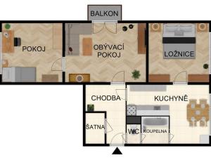 Prodej bytu 3+1, Netolice, 9. května, 62 m2