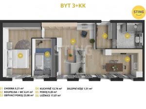 Prodej bytu 3+kk, Opava, Sadová, 75 m2