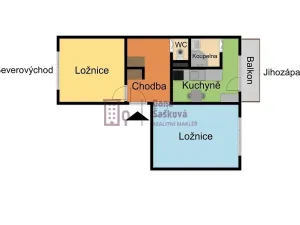 Pronájem bytu 2+1, Jindřichův Hradec, sídliště U Nádraží, 48 m2