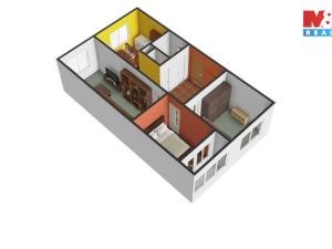 Pronájem bytu 3+1, Klášterec nad Ohří - Miřetice u Klášterce nad Ohří, Luční, 71 m2