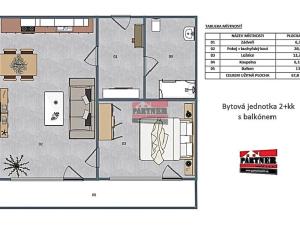 Prodej bytu 2+kk, Tábor, Svážná, 54 m2