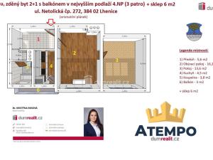 Pronájem bytu 2+1, Lhenice, Netolická, 52 m2