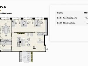 Pronájem kanceláře, Praha, 117 m2