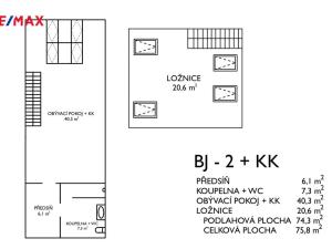Prodej bytu 2+kk, Praha - Karlín, Vítkova, 70 m2