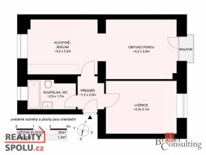 Prodej bytu 2+1, 58 m2