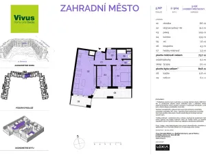 Prodej bytu 3+kk, Praha - Záběhlice, Želivecká, 81 m2