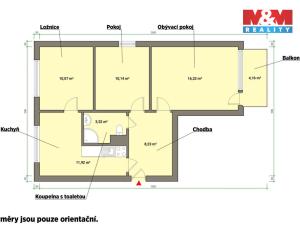 Prodej bytu 3+1, Mariánské Lázně - Úšovice, Hroznatova, 59 m2