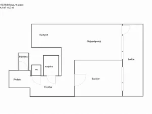 Prodej bytu 2+kk, Praha - Smíchov, Holečkova, 51 m2