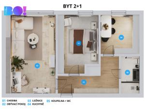 Prodej bytu 2+1, Třinec, Dukelská, 50 m2