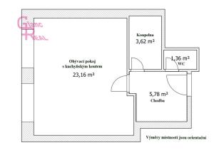 Pronájem bytu 1+kk, Brno - Líšeň, Poslušného, 33 m2