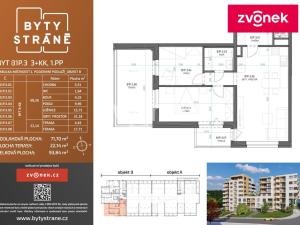 Pronájem bytu 3+kk, Zlín, Nad Stráněmi, 72 m2